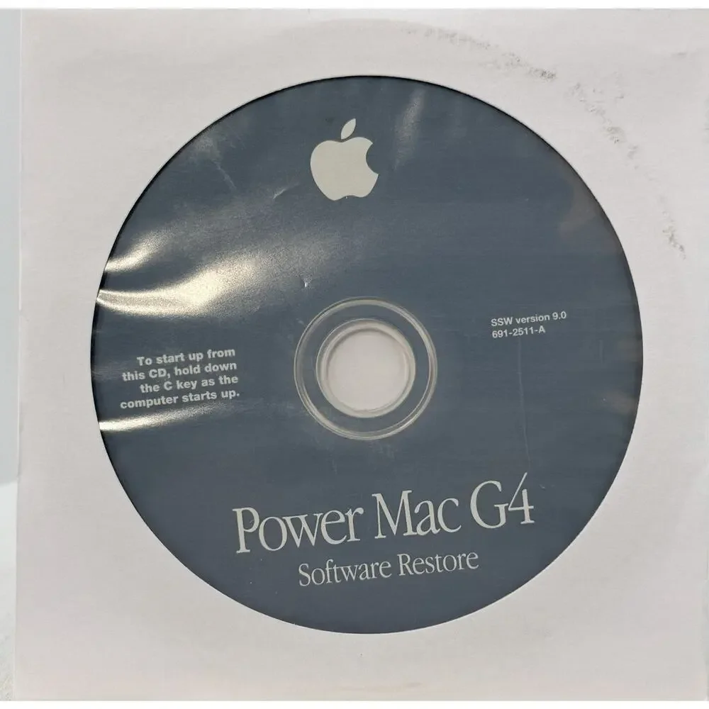Apple Power Mac G4 Mac OS 9.0 Install & Restore CDs 691-2512-A 691-2511-A